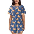 thumbnail image 1 of Honeii dogs for Women's Summer Pajama Set ,Soft Short Sleeve Shirt & Matching Bottoms,Loungewear,2PCS Sleepwear Relaxed Home Wear-Medium, 1 of 6