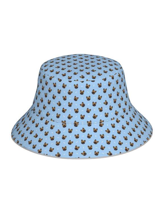french Bulldog Face for Unisex Bucket Hat Waterproof Rain Hat Reversible Shiny Rave Bucket Hat for Concert Festival Boonie Cap