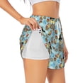 thumbnail image 1 of Honeii funny pirate print a double-layered women's running short, ideal for gym, tennis, and various activities, complete with a practical pocket-X-Large, 1 of 7