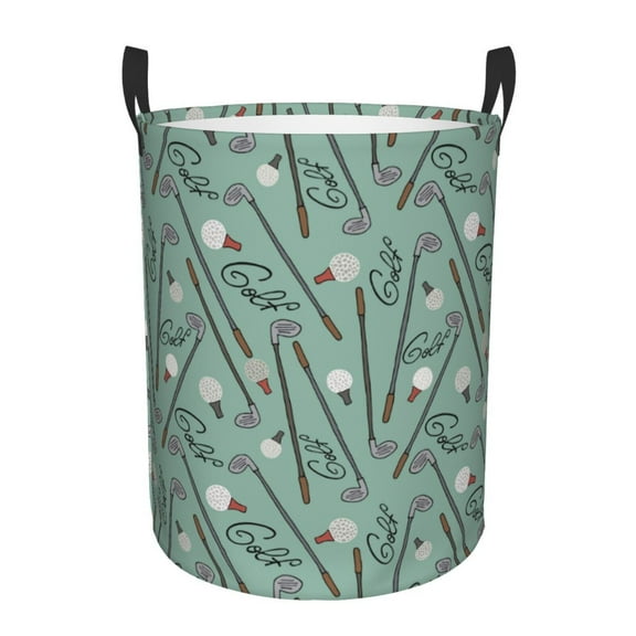 Honeii golf equipment Print Laundry Hamper Basket,Baby Nursery Woven Storage Basket for Toys Bin,Pillows,Blankets,Clothes-