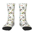 thumbnail image 1 of Honeii happy new year Raccoon Print Children's Colorful Socks,Unisex Kids and Toddlers' Cushioned Sock,Kids Athletic Crew Socks,for Everyday Wear and Sports, 1 of 5