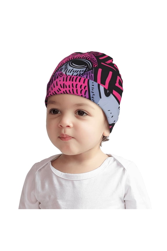 ink Donkey Pop Art or Baby Beanie 0-6 Months 6-12-24 Months Kids Winter Hat,Toddler Beanies Baby Girl Boy Hat Warm Cap for Baby, Infant, Toddler-Large
