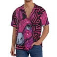 thumbnail image 1 of Honeii ink Donkey Pop Art for Men's Short-Sleeved Button-Up Collared Shirt Featuring A Pocket, Perfect for Beach Vacations, And Travel Adventures.-3X-Large, 1 of 5