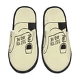 thumbnail image 1 of Honeii just you and me Print Furry Slippers Bedroom Slippers for Women and Men Fuzzy Plush Comfy Faux Fur Lined Slide Shoes -Medium, 1 of 8