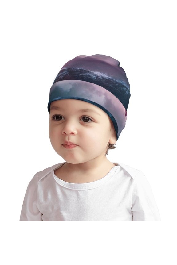 lighthouse Waves Torrential Rain or Baby Beanie 0-6 Months 6-12-24 Months Kids Winter Hat,Toddler Beanies Baby Girl Boy Hat Warm Cap for Baby, Infant, Toddler-