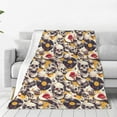 thumbnail image 1 of Honeii lips record rock Skull Print Fleece Blanket - Throw Blanket for Bed, Sofa, Couch, Camping, and Travel , Microplush Ultra Soft Warm Blanket-40"x30", 1 of 7