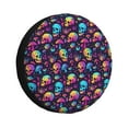 Honeii mushroom Skull star Print Tire Covers, Waterproof AntiUV Sun