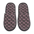 thumbnail image 1 of Honeii pink bow Print Furry Slippers Bedroom Slippers for Women and Men Fuzzy Plush Comfy Faux Fur Lined Slide Shoes -Large, 1 of 8