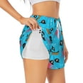thumbnail image 1 of Honeii pirate Octopus print a double-layered women's running short, ideal for gym, tennis, and various activities, complete with a practical pocket-XX-Large, 1 of 7