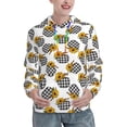 thumbnail image 1 of Honeii plaid Pumpkin Daisy Pattern Womens Oversized Hoodies Long Sleeve Sweatshirts Pullover Fall Outfits with Pocket-X-Large, 1 of 7