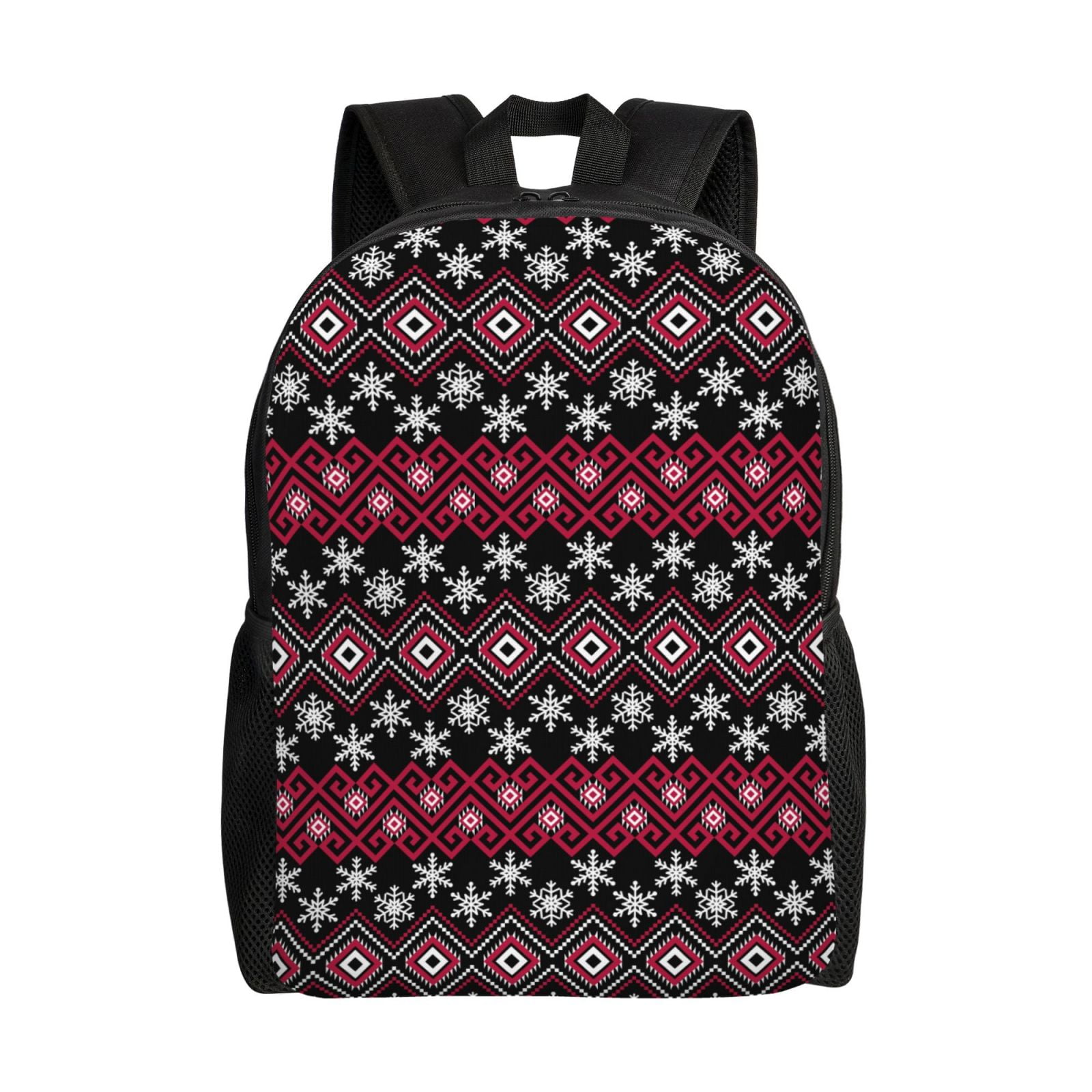Snowflake Print Pattern Premium Backpack main image 0