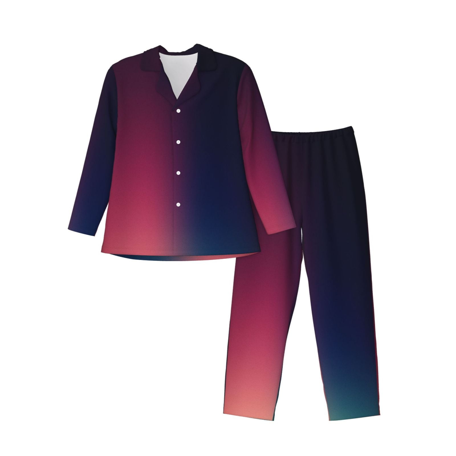 Honeii retro blue orange red teal dark Pattern Mens Pajamas Set,2pcs ...