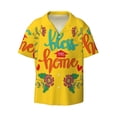 thumbnail image 1 of Honeii 's Bless This Home for men's short-sleeved button-up collared shirt featuring a pocket, perfect for beach vacations, and travel adventures., 1 of 5