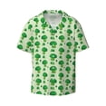 thumbnail image 1 of Honeii 's Broccoli 1 for men's short-sleeved button-up collared shirt featuring a pocket, perfect for beach vacations, and travel adventures., 1 of 5
