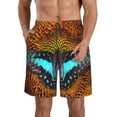 thumbnail image 1 of Honeii's Butterfly Alighted On Sunflowers Print Men's Casual Shorts with Drawstring，Swim Trunks Quick Dry Beach Shorts, 1 of 5
