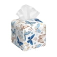 thumbnail image 1 of Honeii 's Butterfly for Leather Square Tissue Box Cover Holder: A Stylish Organizer for Tabletops, Bathrooms, Cars & Offices, 1 of 5