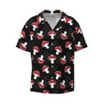 thumbnail image 1 of Honeii 's Cartoon Mushroom for men's short-sleeved button-up collared shirt featuring a pocket, perfect for beach vacations, and travel adventures., 1 of 5