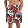 thumbnail image 1 of Honeii's Chicken Print Men's Casual Shorts with Drawstring，Swim Trunks Quick Dry Beach Shorts, 1 of 5