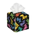 thumbnail image 1 of Honeii 's Colorful Geometric Dog for Leather Square Tissue Box Cover Holder: A Stylish Organizer for Tabletops, Bathrooms, Cars & Offices, 1 of 5