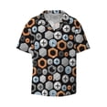 thumbnail image 1 of Honeii 's Colorful Screws for men's short-sleeved button-up collared shirt featuring a pocket, perfect for beach vacations, and travel adventures., 1 of 5