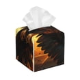 thumbnail image 1 of Honeii 's Cool Black Eagle for Leather Square Tissue Box Cover Holder: A Stylish Organizer for Tabletops, Bathrooms, Cars & Offices, 1 of 5