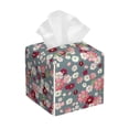 thumbnail image 1 of Honeii 's Daisies Flowers for Leather Square Tissue Box Cover Holder: A Stylish Organizer for Tabletops, Bathrooms, Cars & Offices, 1 of 5