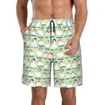 thumbnail image 1 of Honeii's Duck Print Men's Casual Shorts with Drawstring，Swim Trunks Quick Dry Beach Shorts, 1 of 5