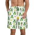 thumbnail image 1 of Honeii's Funny Toad Print Men's Casual Shorts with Drawstring，Swim Trunks Quick Dry Beach Shorts, 1 of 5