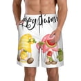 thumbnail image 1 of Honeii's Hello Summer Gnome Print Men's Casual Shorts with Drawstring，Swim Trunks Quick Dry Beach Shorts, 1 of 1