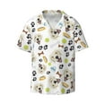 thumbnail image 1 of Honeii 's Labrador Retriever Dog for men's short-sleeved button-up collared shirt featuring a pocket, perfect for beach vacations, and travel adventures., 1 of 5