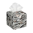 thumbnail image 1 of Honeii 's Leopard And Zebra for Leather Square Tissue Box Cover Holder: A Stylish Organizer for Tabletops, Bathrooms, Cars & Offices, 1 of 5