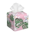 thumbnail image 1 of Honeii 's Lilies Flowers for Leather Square Tissue Box Cover Holder: A Stylish Organizer for Tabletops, Bathrooms, Cars & Offices, 1 of 5