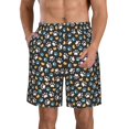 thumbnail image 1 of Honeii's Paw Animal Print Men's Casual Shorts with Drawstring，Swim Trunks Quick Dry Beach Shorts, 1 of 5