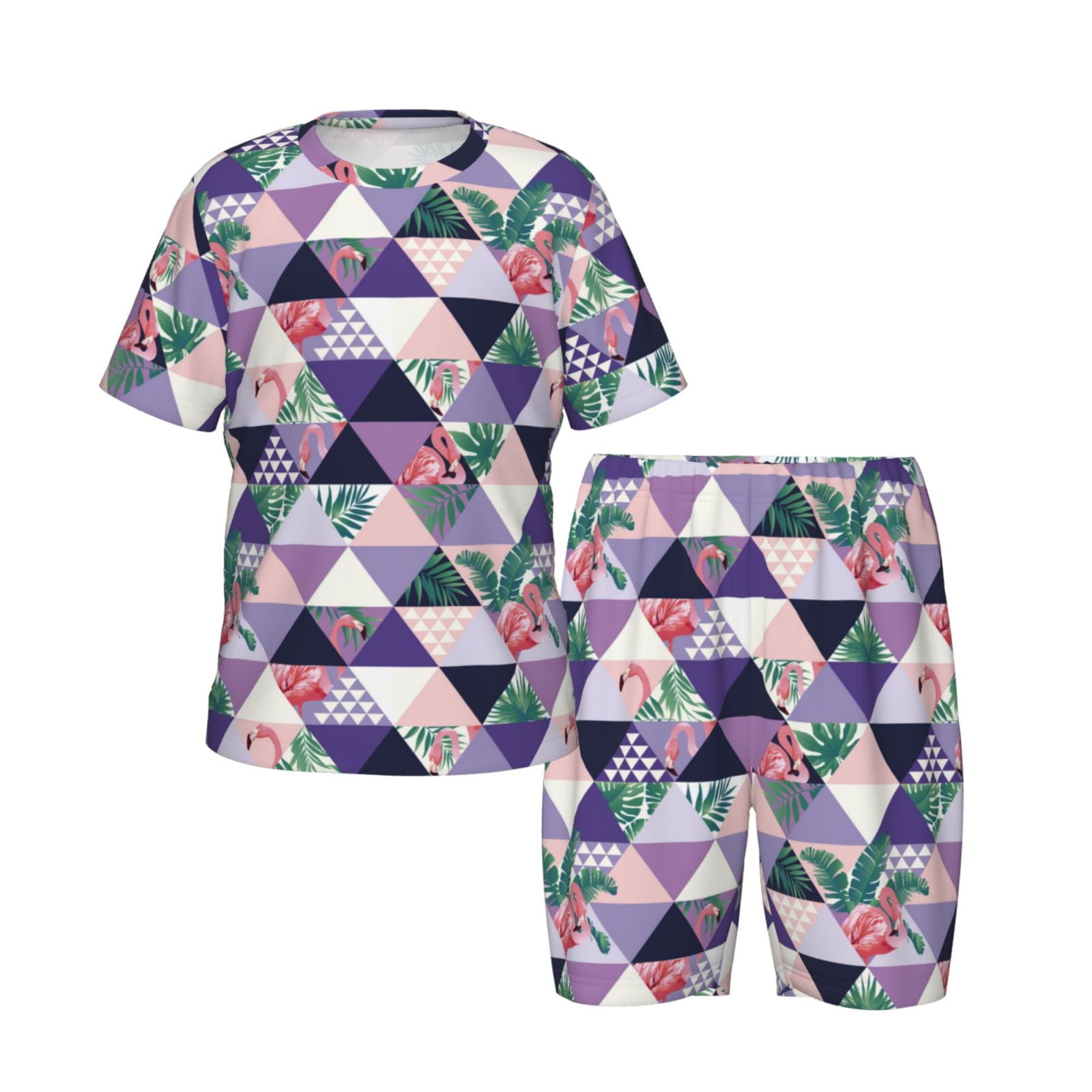 Flamingo Print Short Pajama Set