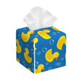 thumbnail image 1 of Honeii 's Rubber Duck for Leather Square Tissue Box Cover Holder: A Stylish Organizer for Tabletops, Bathrooms, Cars & Offices, 1 of 5