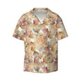 thumbnail image 1 of Honeii 's Seashells for men's short-sleeved button-up collared shirt featuring a pocket, perfect for beach vacations, and travel adventures., 1 of 5