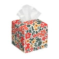 thumbnail image 1 of Honeii 's Small Coral Red Flowers for Leather Square Tissue Box Cover Holder: A Stylish Organizer for Tabletops, Bathrooms, Cars & Offices, 1 of 5