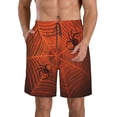 thumbnail image 1 of Honeii's Spider Web Print Men's Casual Shorts with Drawstring，Swim Trunks Quick Dry Beach Shorts, 1 of 5