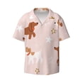 thumbnail image 1 of Honeii 's Star Cute Dog for men's short-sleeved button-up collared shirt featuring a pocket, perfect for beach vacations, and travel adventures., 1 of 5