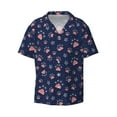 thumbnail image 1 of Honeii 's Star Dog Paw for men's short-sleeved button-up collared shirt featuring a pocket, perfect for beach vacations, and travel adventures., 1 of 5