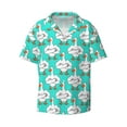 thumbnail image 1 of Honeii 's Strong Goose for men's short-sleeved button-up collared shirt featuring a pocket, perfect for beach vacations, and travel adventures., 1 of 5
