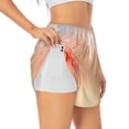 thumbnail image 1 of Honeii's The Sunset of Dandelion print a double-layered women's running short, ideal for gym, tennis, and various activities, complete with a practical pocket, 1 of 7