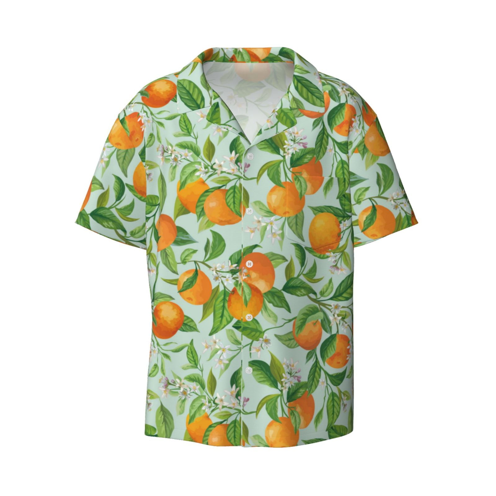 Honeii 's Tangerine for men's shortsleeved buttonup collared shirt