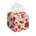 thumbnail image 1 of Honeii 's Tomatoes for Leather Square Tissue Box Cover Holder: A Stylish Organizer for Tabletops, Bathrooms, Cars & Offices, 1 of 5
