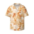 thumbnail image 1 of Honeii 's Watercolor Sea Shells for men's short-sleeved button-up collared shirt featuring a pocket, perfect for beach vacations, and travel adventures., 1 of 5
