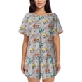 thumbnail image 1 of Honeii truck car for Women's Summer Pajama Set ,Soft Short Sleeve Shirt & Matching Bottoms,Loungewear,2PCS Sleepwear Relaxed Home Wear-XX-Large, 1 of 6