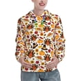 thumbnail image 1 of Honeii turkey hat Pumpkin Pattern Womens Oversized Hoodies Long Sleeve Sweatshirts Pullover Fall Outfits with Pocket-XX-Large, 1 of 7
