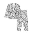 thumbnail image 1 of Honeii winter Ski Element Print Women's Pajama Sets Long Sleeve Button Down Sleepwear Nightwear Soft Pjs Lounge Sets 2PCS-Large, 1 of 7
