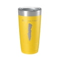thumbnail image 1 of Honeoye Lake Map Tumbler Travel Mug Insulated Laser Engraved Coffee Cup New York 20 oz Yellow, 1 of 1