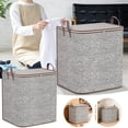 thumbnail image 1 of Honeplcked 100L Non Woven Storage Bins with Lids & Reinforced Handles, Large Clothes Storage Basket Containers, Closet Organizers and Storage for Clothing, Sweater, Comforter, Bedding on Clearance, 1 of 5
